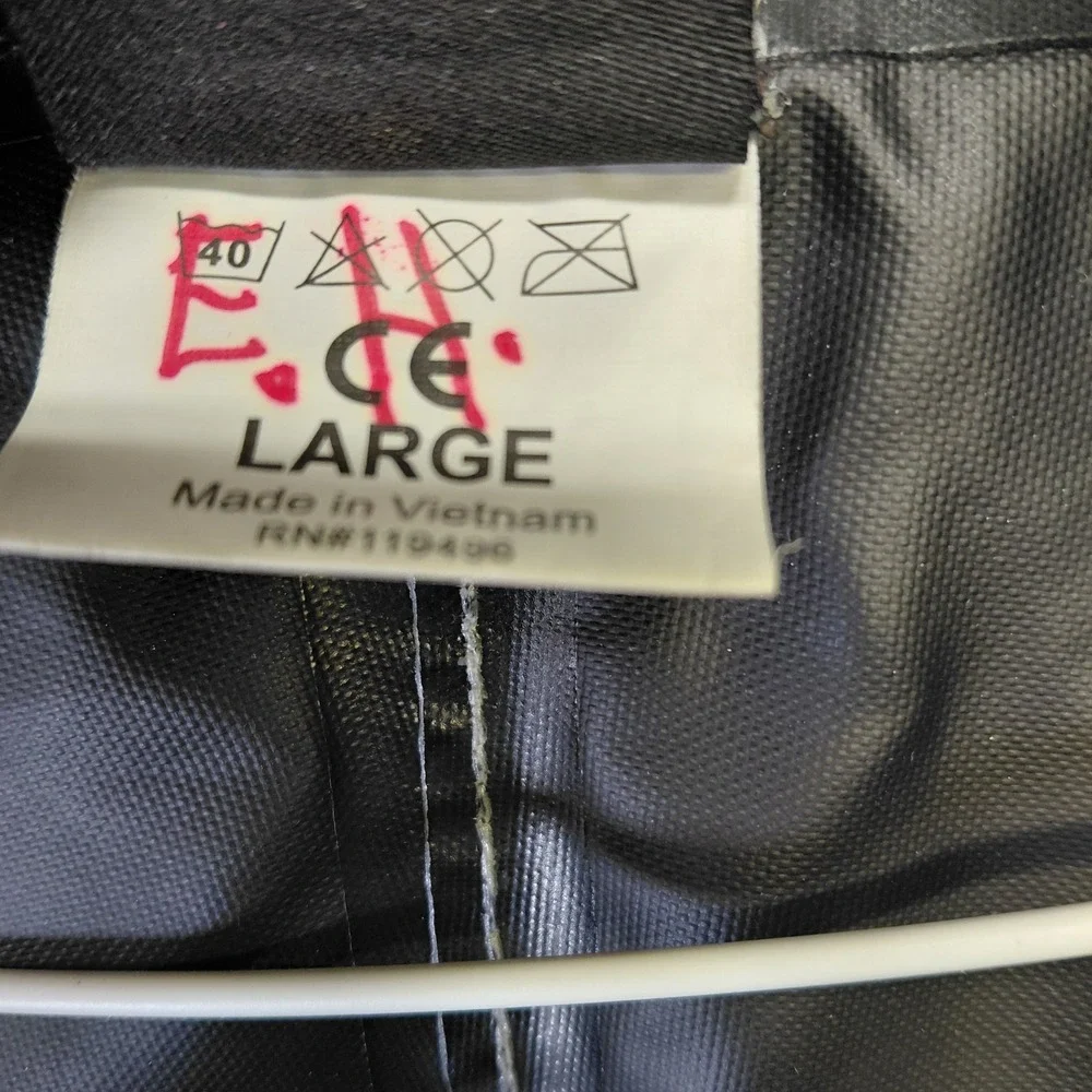 Grundens Gage Technical Gear Mens Large Black Hooded Rain Jacket Shell Full Zip